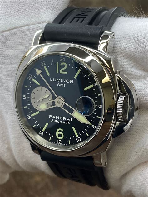 panerai luminor gmt mens watch pam00088|Panerai Luminor black dial automatic.